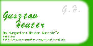 gusztav heuter business card